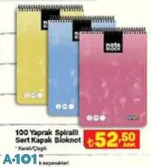 100 YAPRAK SPİRALLİ SERT KAPAK KARELİ/ÇİZGİLİ BLOKNOT 100 YAPRAK SPİRALLİ SERT KAPAK KARELİ/ÇİZGİLİ BLOKNOT